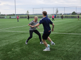 Laatste training S.K.N.W.K. JO11-1JM (partijtje tegen de ouders) van maandag 27 mei 2024 (66/137)